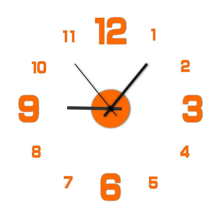 Reloj de pared moderno con espejo