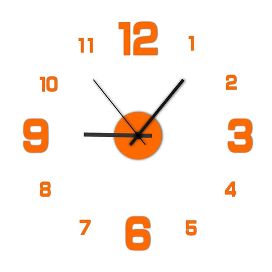 Reloj de pared moderno con espejo