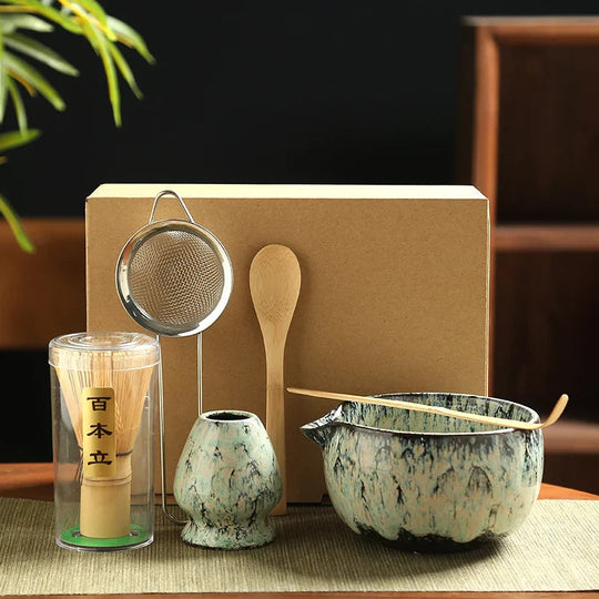 Matcha Set - 6 Pieces with Bamboo Whisk and Bowl