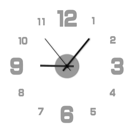Reloj de pared moderno con espejo