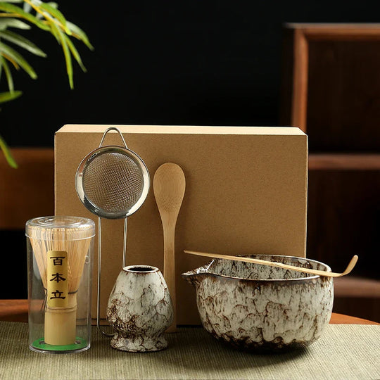 Matcha Set - 6 Pieces with Bamboo Whisk and Bowl