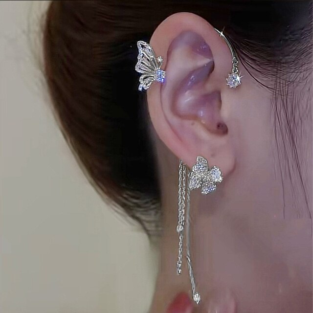 Sparkling Butterfly Ear Clips – Luxury Look without Piercing