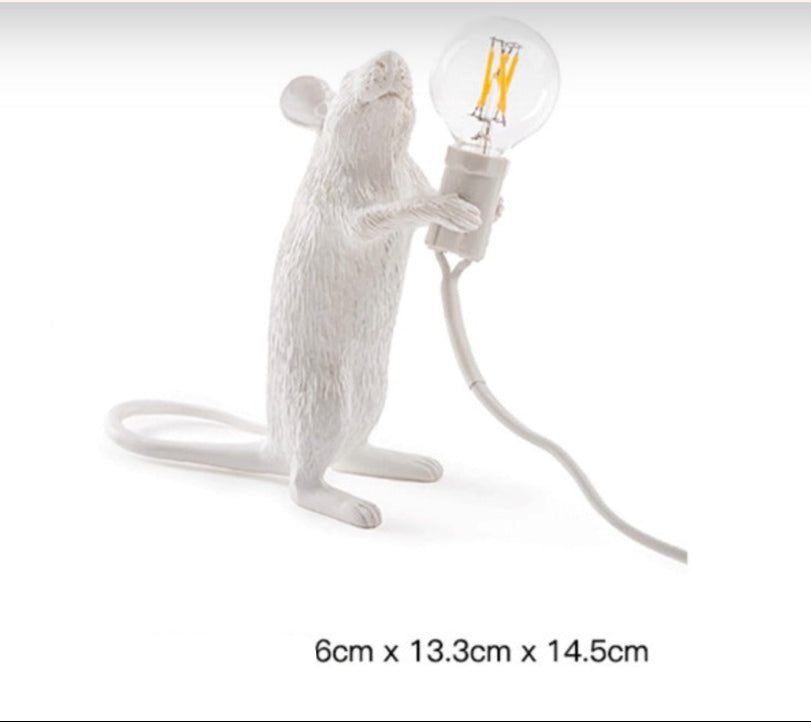 Mouse Desk Lamp | Gold-Colored Resin Table Accent Lighting