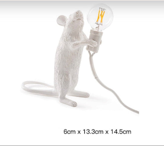 Mouse Desk Lamp | Gold-Colored Resin Table Accent Lighting