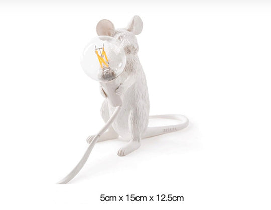 Mouse Desk Lamp | Gold-Colored Resin Table Accent Lighting
