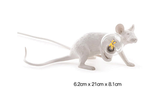 Mouse Desk Lamp | Gold-Colored Resin Table Accent Lighting