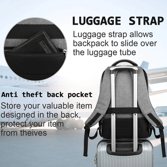 Anti-diefstal Laptop Rugzak met USB-oplaadpoort