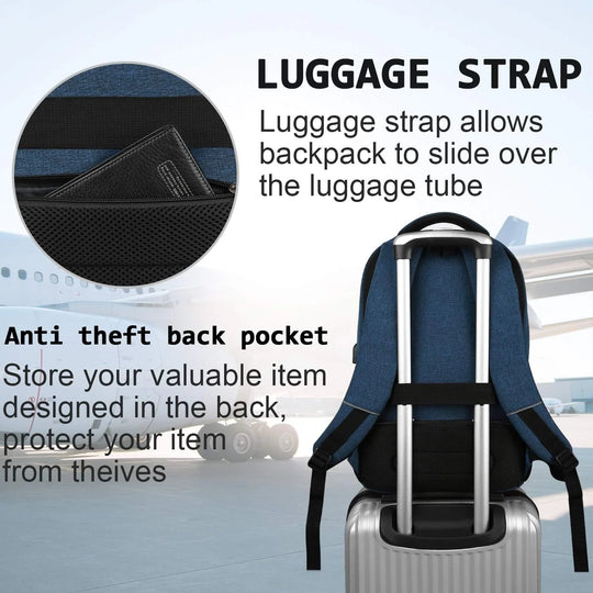 Anti-diefstal Laptop Rugzak met USB-oplaadpoort