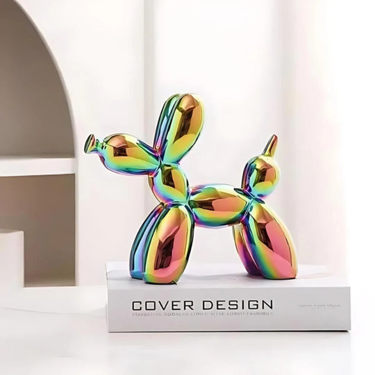 Ballonhond Beeld van Keramiek – Decoratieve Sculptuur voor Interieur