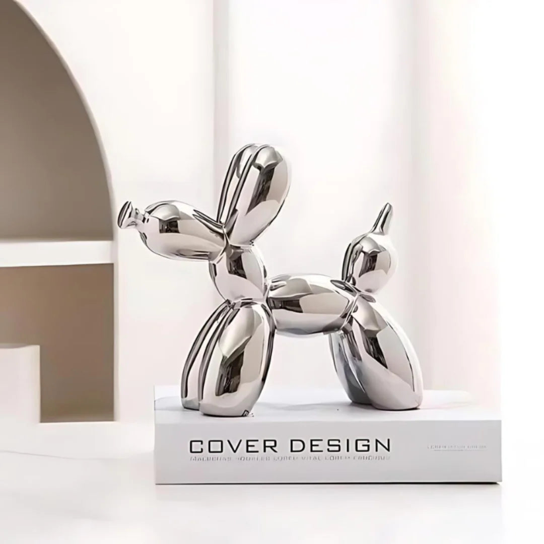 Ballonhond Beeld van Keramiek – Decoratieve Sculptuur voor Interieur