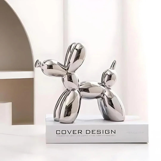 Ballonhond Beeld van Keramiek – Decoratieve Sculptuur voor Interieur