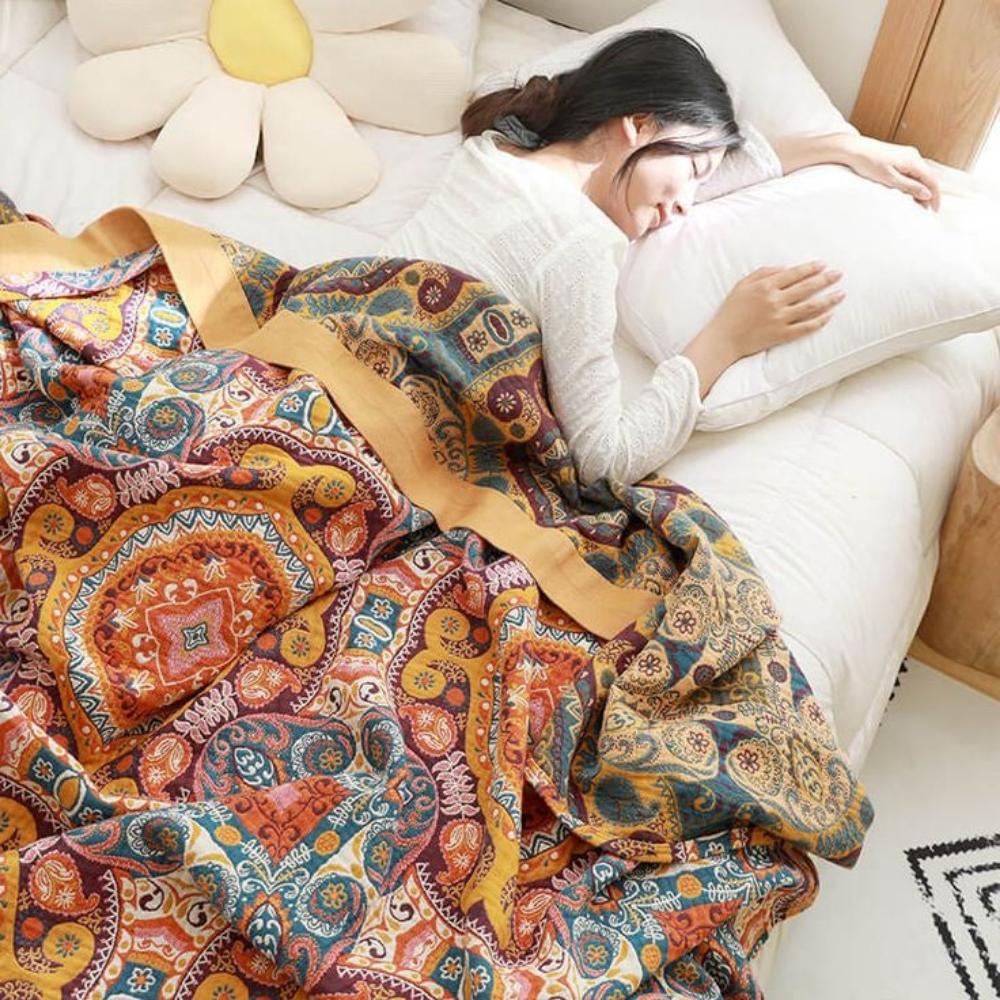 Boho omkeerbare koeldeken Comfort ademende slaap