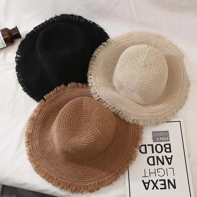 Bucket Hoed met Franjes - Tweekleurig Zomermodel