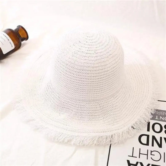 Bucket Hoed met Franjes - Tweekleurig Zomermodel