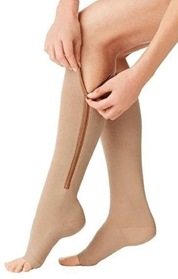 Compressiekousen met Rits Steun & Verlichting