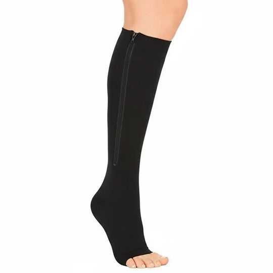 Compressiekousen met Rits Steun & Verlichting