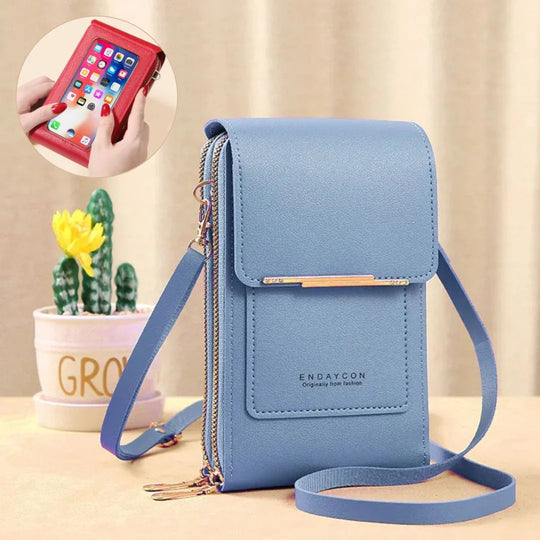 Crossbody Telefoontas Dames – PU Leer met Portemonnee & Verstelbare Band