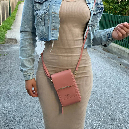 Crossbody Telefoontas voor Dames – PU Leer met Portemonnee