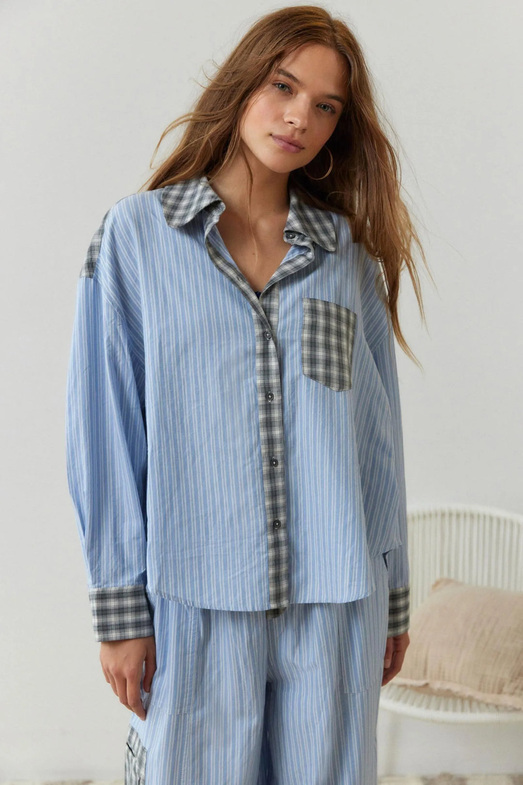 Dames Pyjamaset – Tweedelig Model van Zachte Katoenmix