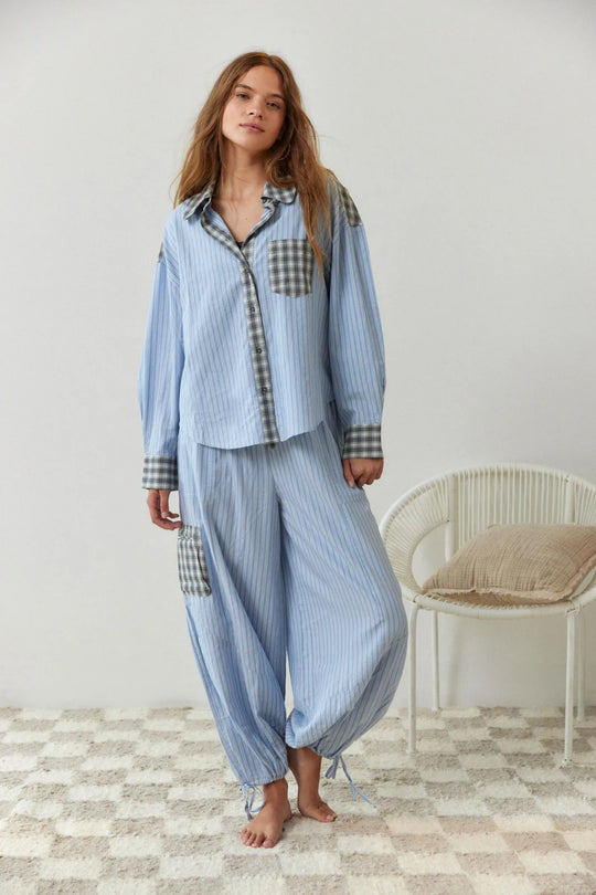 Dames Pyjamaset – Tweedelig Model van Zachte Katoenmix