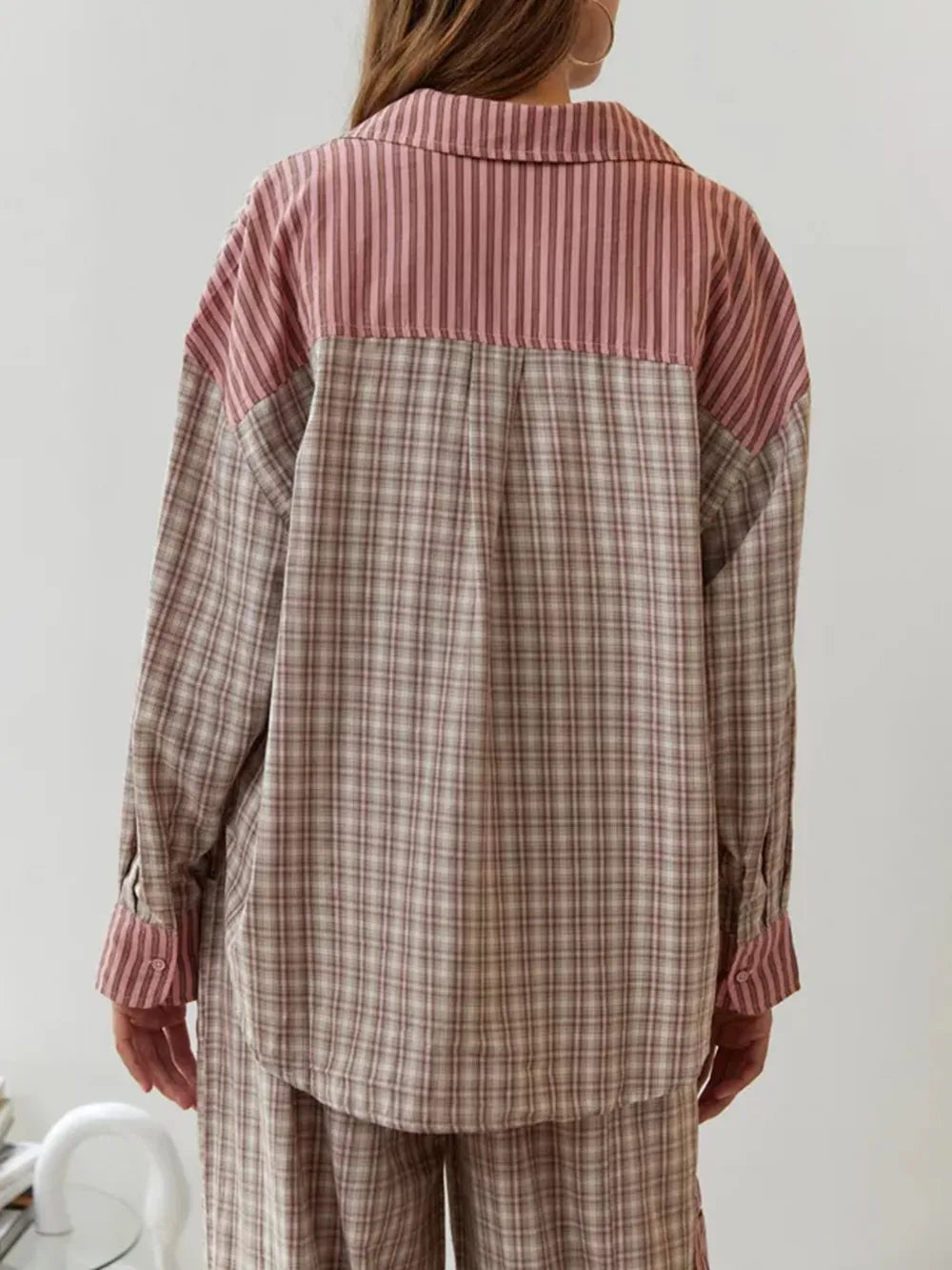 Dames Pyjamaset – Tweedelig Model van Zachte Katoenmix