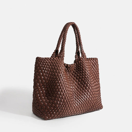 Dames Shopper Tas Gevlochten met Dubbele Hengsels