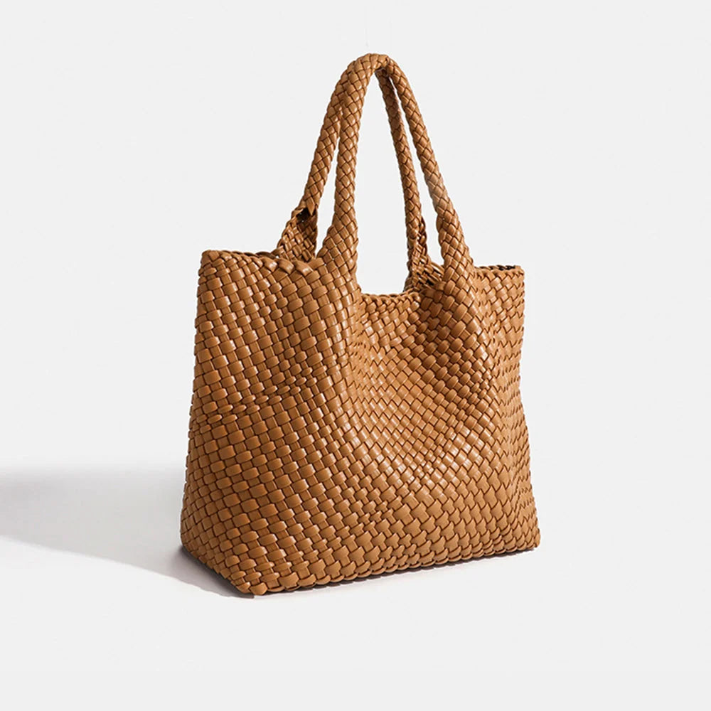 Dames Shopper Tas Gevlochten met Dubbele Hengsels