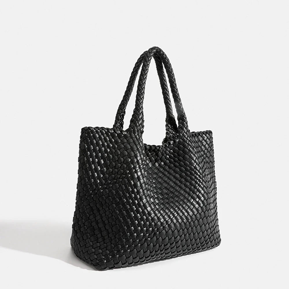 Dames Shopper Tas Gevlochten met Dubbele Hengsels