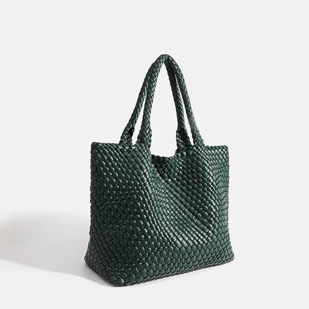Dames Shopper Tas Gevlochten met Dubbele Hengsels