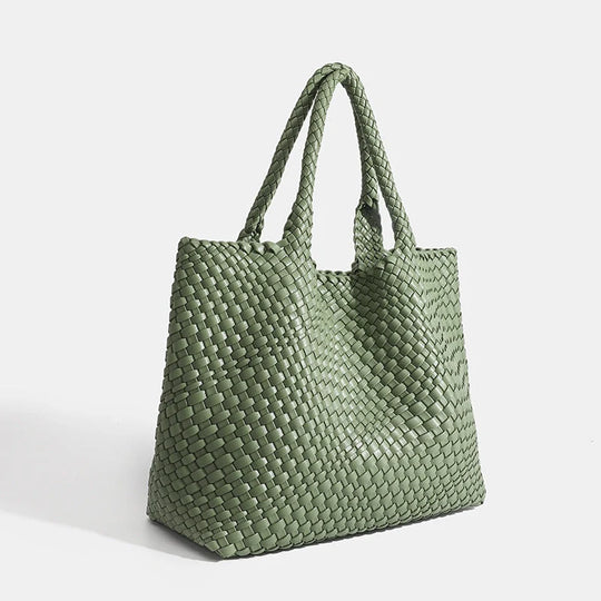 Dames Shopper Tas Gevlochten met Dubbele Hengsels