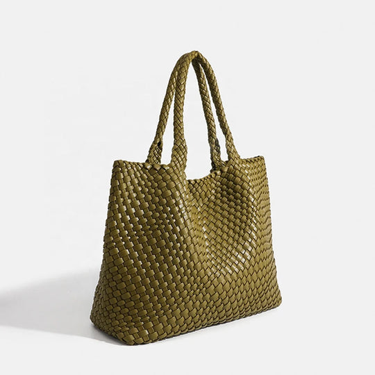Dames Shopper Tas Gevlochten met Dubbele Hengsels