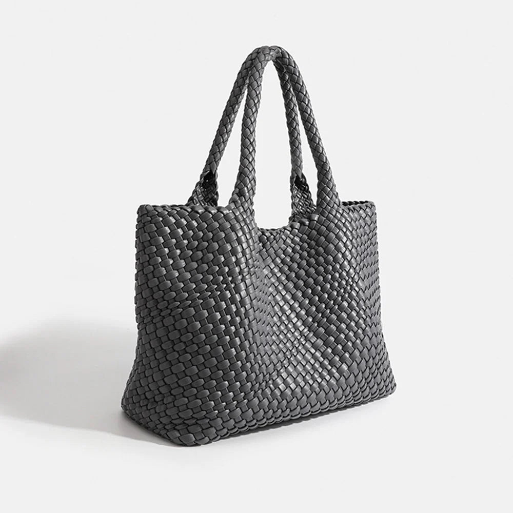 Dames Shopper Tas Gevlochten met Dubbele Hengsels