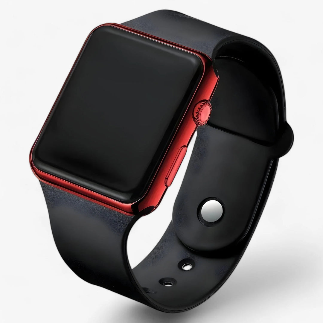 Digitaal LED Horloge met Siliconen Band – Sportief & Waterbestendig