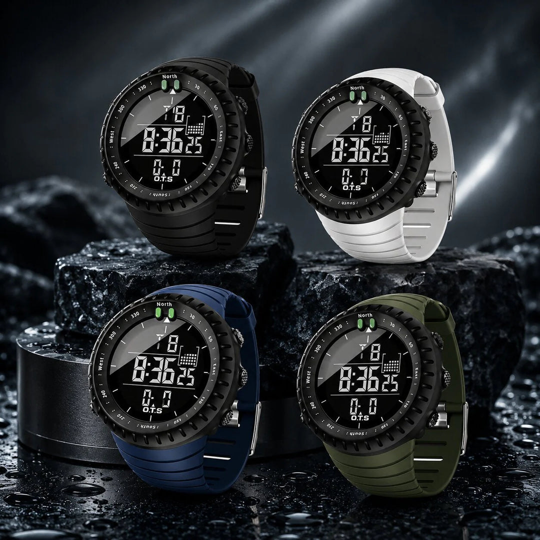 Digitaal Sporthorloge – Waterdicht & Schokbestendig met LED, Alarm en Stopwatch