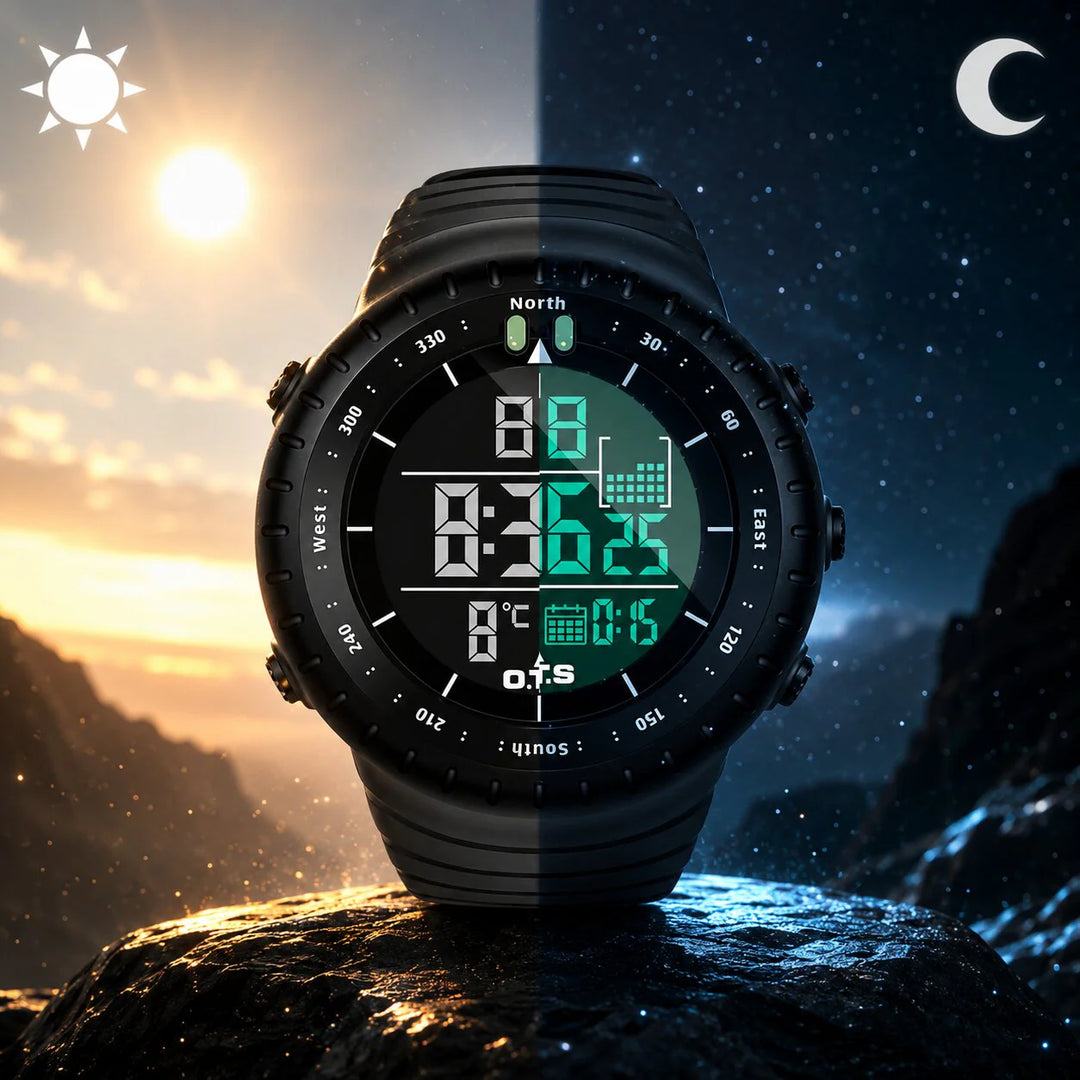 Digitaal Sporthorloge – Waterdicht & Schokbestendig met LED, Alarm en Stopwatch