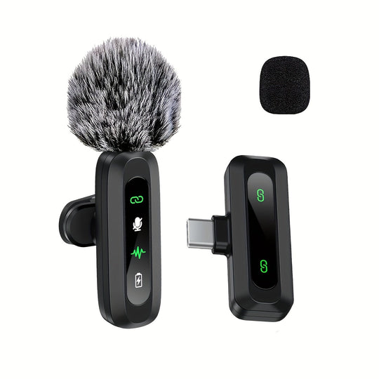 Draadloze Dasspeldmicrofoon met USB-C - Compact voor Podcasts en Vloggen