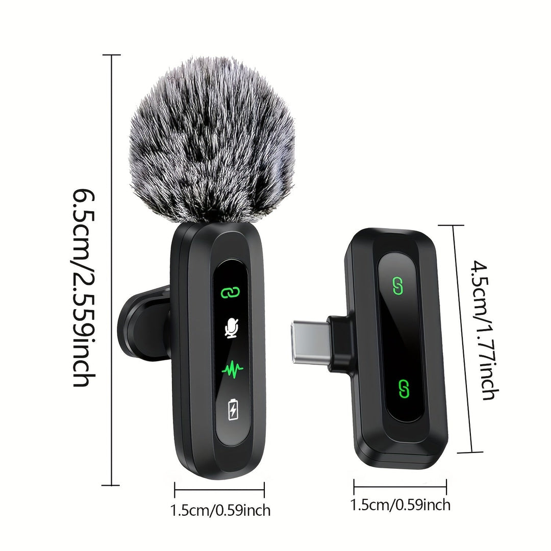 Draadloze Dasspeldmicrofoon met USB-C - Compact voor Podcasts en Vloggen