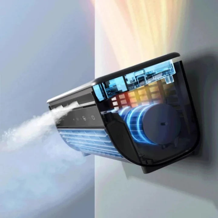Draadloze Oplaadbare Aircooler - Bladloos Roterend Ventilatie Systeem