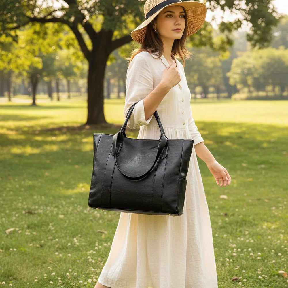 Elegante Leren Schoudertas Retro Dames