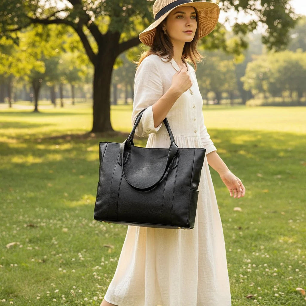 Elegante Leren Schoudertas Retro Dames