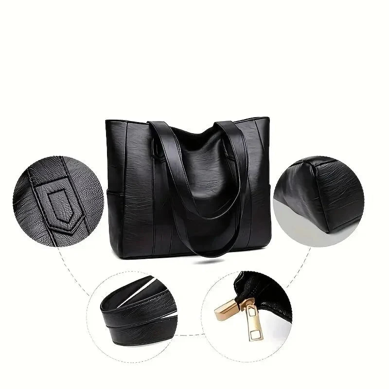 Elegante Leren Schoudertas Retro Dames