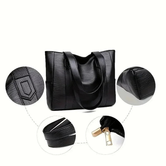 Elegante Leren Schoudertas Retro Dames