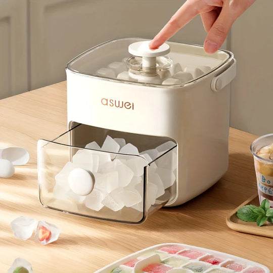 Elektrische IJsblokjesmachine Met Grote Capaciteit Voor Snel IJsblokjes En IJsbollen In Keuken Of Thuisbar | Sansoti