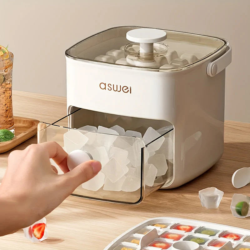 Elektrische IJsblokjesmachine Met Grote Capaciteit Voor Snel IJsblokjes En IJsbollen In Keuken Of Thuisbar | Sansoti