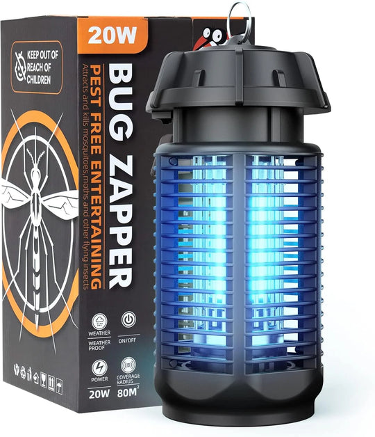 Elektrische Insectenlamp – 20W UV & 4200V Rooster, IPX4 Waterdicht