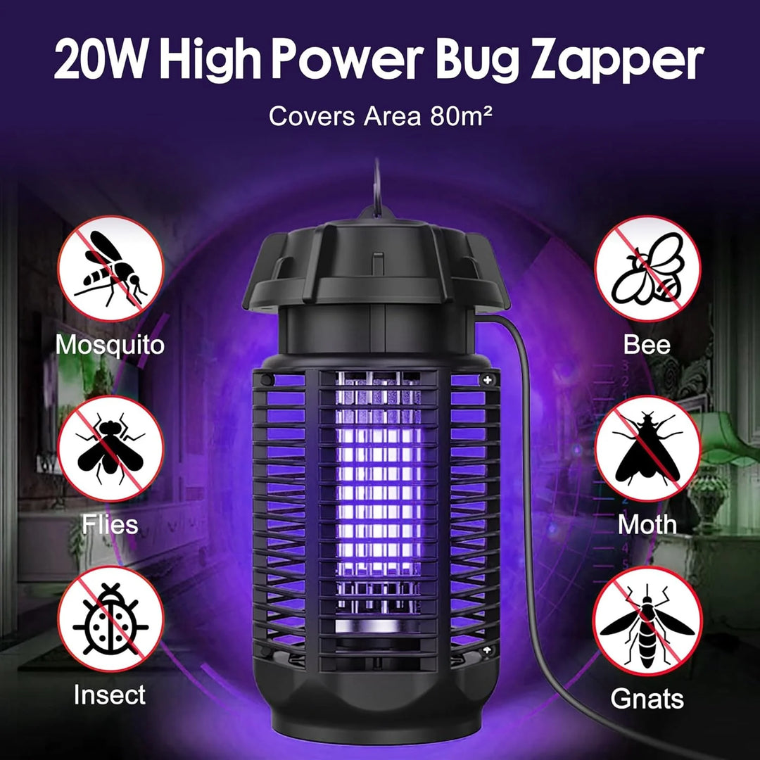 Elektrische Insectenlamp – 20W UV & 4200V Rooster, IPX4 Waterdicht