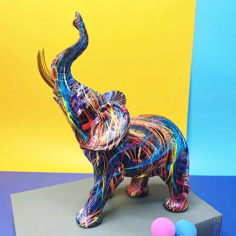 Colored Elephant Sculpture