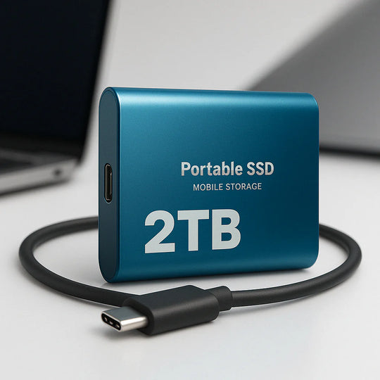 Externe SSD 2TB - Compacte Snelle Schijf met Aluminium Behuizing