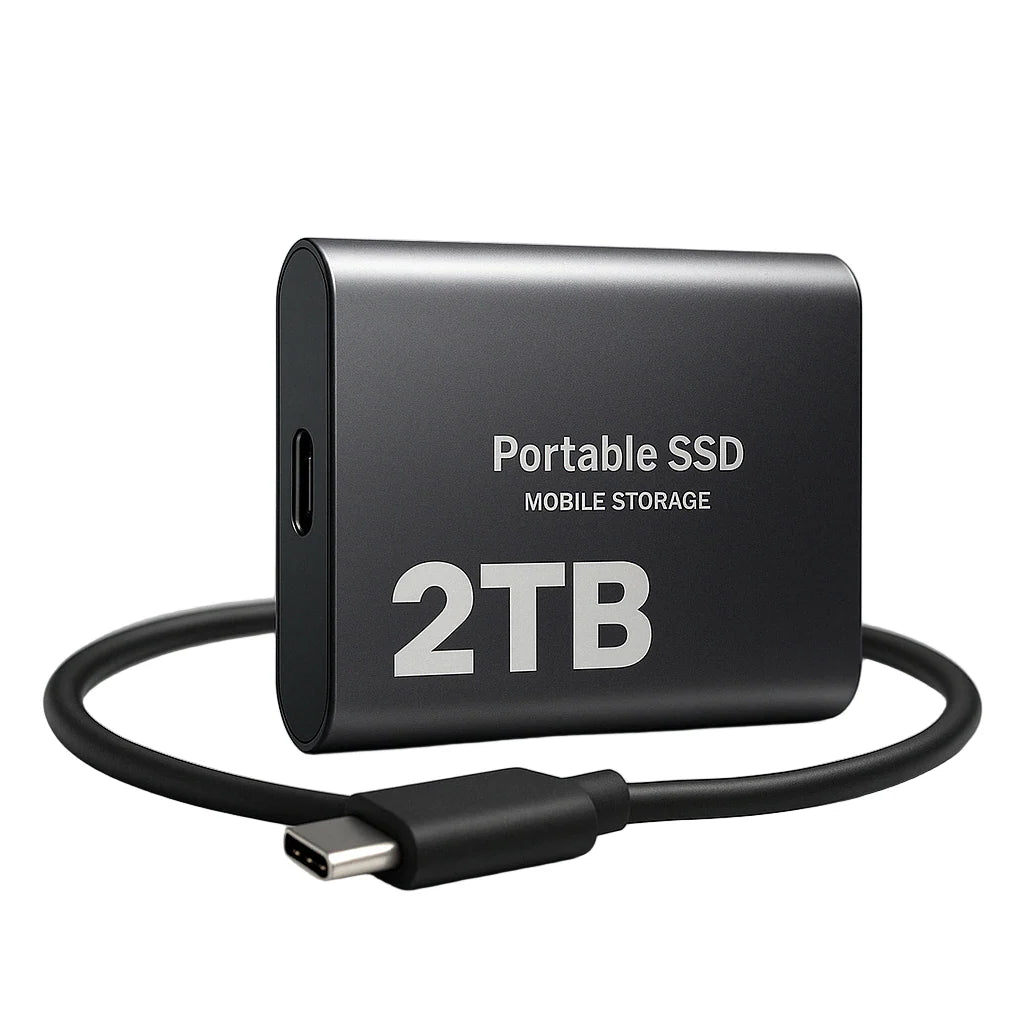 Externe SSD 2TB - Compacte Snelle Schijf met Aluminium Behuizing