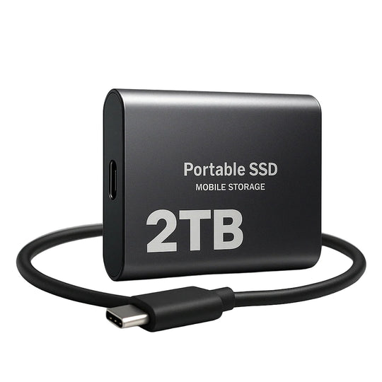 Externe SSD 2TB - Compacte Snelle Schijf met Aluminium Behuizing